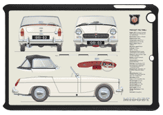 MG Midget Mk1 (disc wheels) 1961-64 Small Tablet Covers